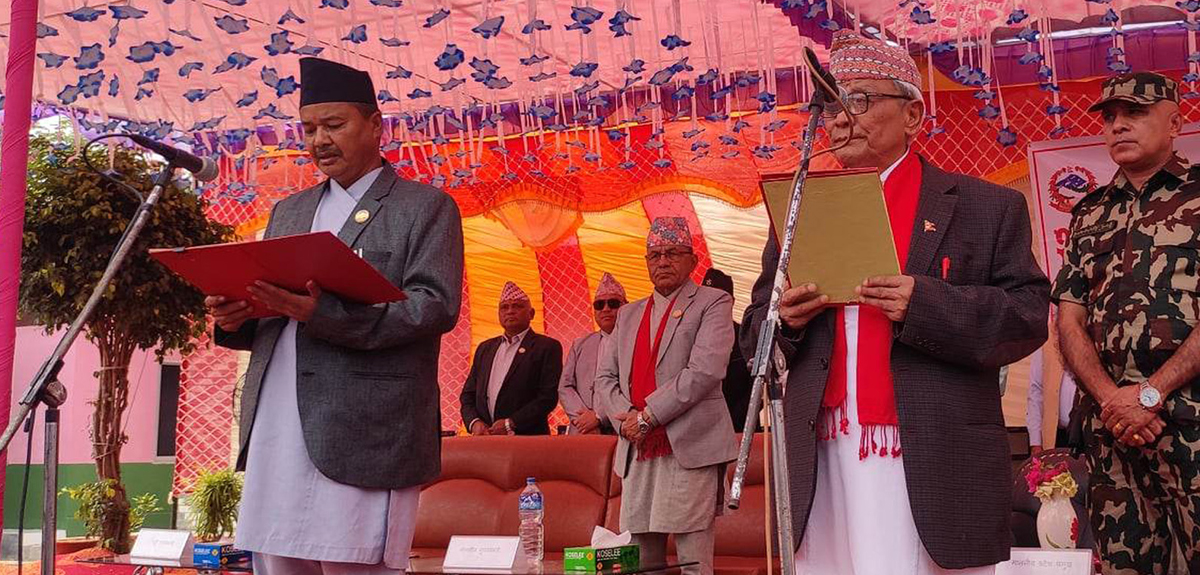 लुम्बिनीका नवनियुक्त मुख्यमन्त्री चौधरीले लिए शपथ